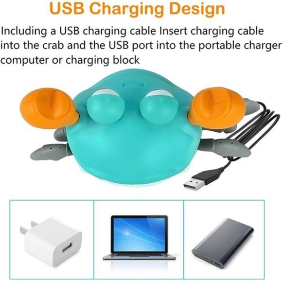 Crawling Crab Baby Toy,Tummy Time Baby Toys with Music and LED Light - Picture 5 of 5